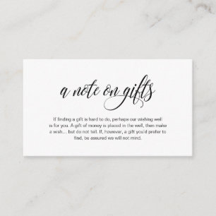 Modernes Elegant, Schwarzer Schriftart, Ein Gesche Begleitkarte