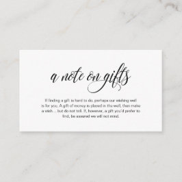 Modernes Elegant, Schwarzer Schriftart, Ein Hinwei Begleitkarte