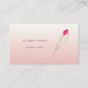 Modernes Elegant Stilvoll, Feather Visitenkarte