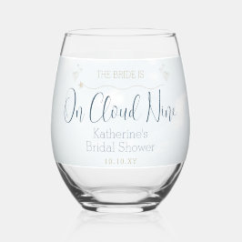 Modernes Elegant über Cloud Nine Brautparty Weinglas Ohne Stiel