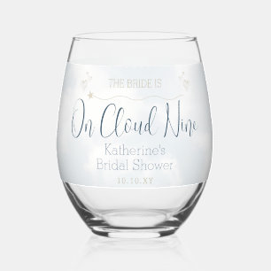 Modernes Elegant über Cloud Nine Brautparty Weinglas Ohne Stiel