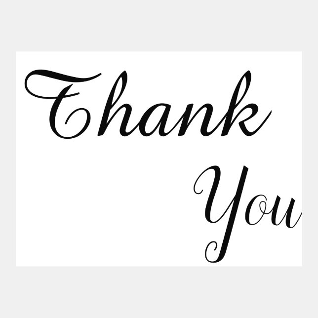 Modernes Elegant Vielen Dank, Script (Vorderseite)