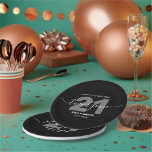 Modernes Elegant zum 21. Geburtstag Pappteller<br><div class="desc">Moderne,  elegante 21. Geburtstagspapier-Teller. Minimalistisches 21. Geburtstagsdesign mit elegantem Kalligraphie-Schriftart mit handgeschriebenem Schrift.</div>