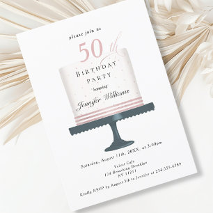 Modernes, elegante Einladung zum Geburtstag