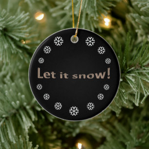 Modernes Elegante lassen Sie es schnee Keramik Ornament