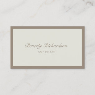 Modernes Elegante Luxe Einfaches Beruflich Brown Visitenkarte