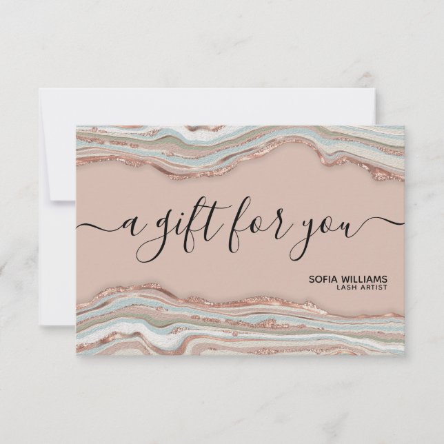 Modernes Elegantes Agate Earth Tones Boho (Vorderseite)