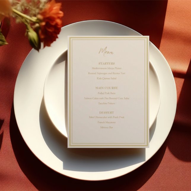 Modernes elegantes armenisches CrossWedding Menu Menükarte (Von Creator hochgeladen)