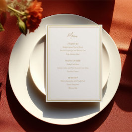 Modernes elegantes armenisches CrossWedding Menu Menükarte