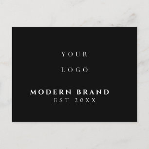 Modernes, elegantes Berufliches Logo Postkarte
