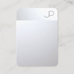 Modernes, elegantes Berufliches Silver Look Mighty Visitenkarte