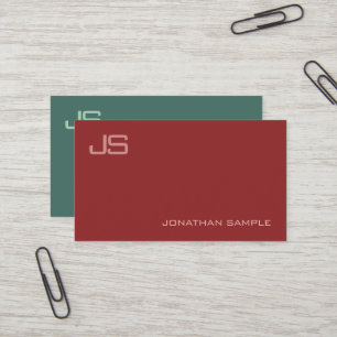 Modernes, elegantes Berufliches Trendy Monogram Visitenkarte