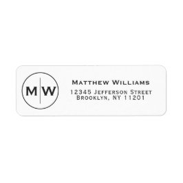 Modernes elegantes Black Circle Two Monogram