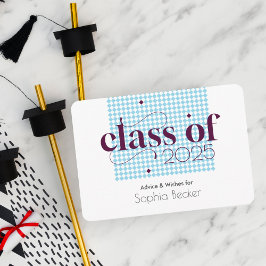 Modernes elegantes Blauer Graduiertenmuster Begleitkarte