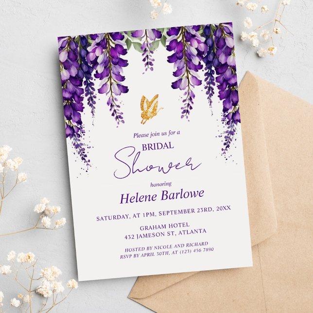 Modernes elegantes botanisches Brautparty Einladung (Modern Elegant Botanical Floral Bridal Shower Invitation)