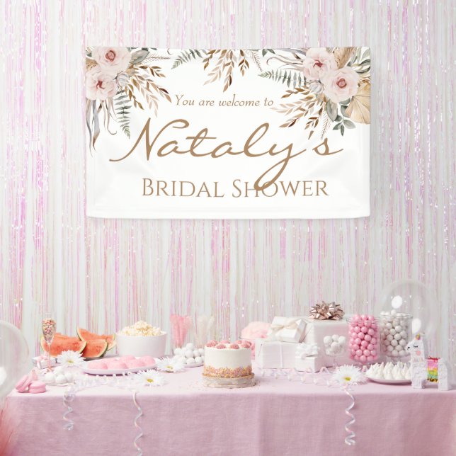 Modernes, elegantes Brautparty in Aquarellfarben Banner (Party)