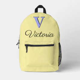 Modernes elegantes Calamansi Monogramm Bedruckter Rucksack