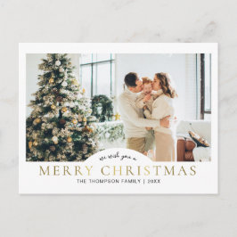 Modernes Elegantes Classic Gold Frohe Weihnachten