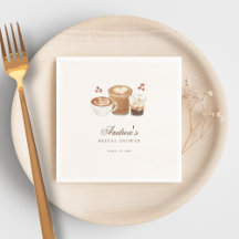 Modernes elegantes Coffee Theme Brautparty