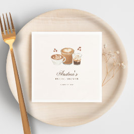 Modernes elegantes Coffee Theme Brautparty Serviette