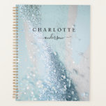 Modernes, elegantes Design, Glitzer, blau-silber Planer<br><div class="desc">Moderner,  Glitzer,  eleganter Planer. Editieren Sie Ihr Produkt in wenigen Minuten. Sie können Schriftart/Größe/Farbe und Position mit "weiter personalisieren" ändern.</div>