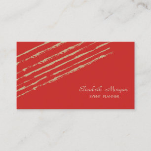 Modernes Elegantes Design,Glitzer Streifen,Rot Visitenkarte