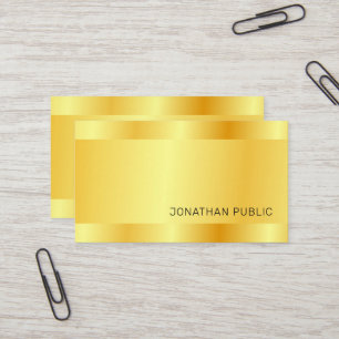 Modernes, elegantes Design Gold Look Visitenkarte