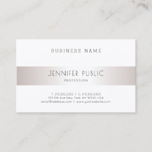 Modernes elegantes Design Trendy Silver Schlicht Visitenkarte