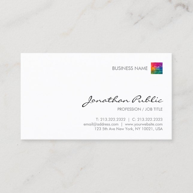 Modernes, elegantes, einfaches Logo für Berufliche Visitenkarte (Vorderseite)