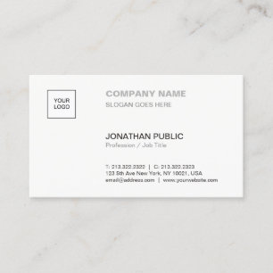 Modernes elegantes einfaches schlichtes visitenkarte