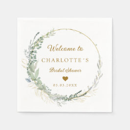 Modernes, elegantes Eukalyptus-Brautparty Serviett Serviette