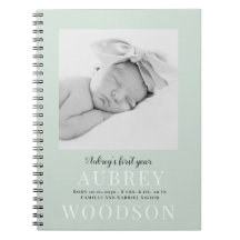 Modernes elegantes Foto Baby's First Year Journal
