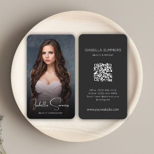 Modernes elegantes Foto Beauty Makeup Beruflich Visitenkarte