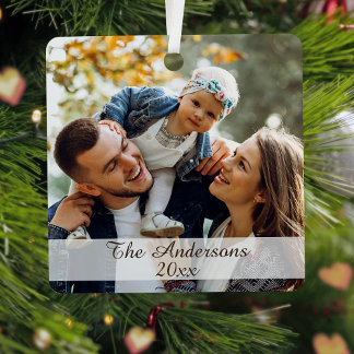 Modernes, elegantes Foto für Familien, auf zwei Se Ornament Aus Metall