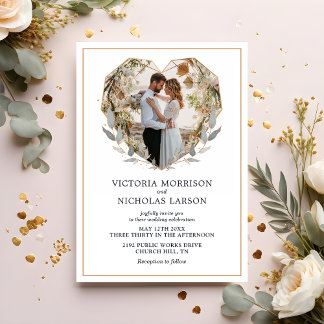 Modernes elegantes Foto für Hochzeiten Einladung