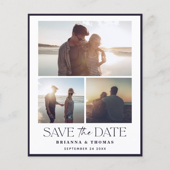 Modernes, elegantes Foto für Hochzeiten sparen das Flyer (Vorne)