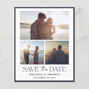 Modernes, elegantes Foto für Hochzeiten sparen das Flyer