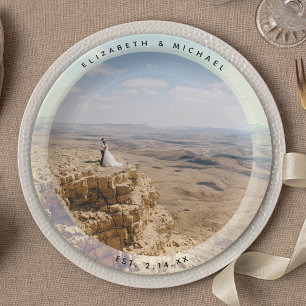 Modernes elegantes Foto für Hochzeiten und Hochzei Pappteller