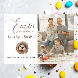 Modernes, elegantes Foto für Ostersegmente Feiertagskarte