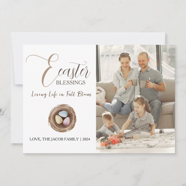 Modernes, elegantes Foto für Ostersegmente Feiertagskarte (Vorderseite)