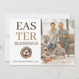 Modernes, elegantes Foto für Ostersegmente Feiertagskarte