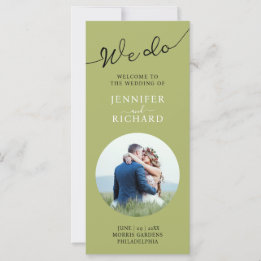 Modernes, elegantes Foto-Hochzeitsprogramm