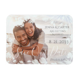 Modernes elegantes Foto-Overlay Minimalistisch Magnet