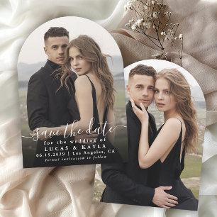 Modernes elegantes Foto Save the Date Einladung