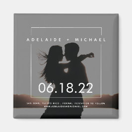 Modernes elegantes Foto Save the Date Magnet