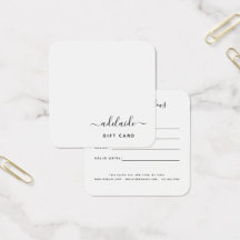 Modernes Elegantes Friseur - Weißes Geschenkgutsch
