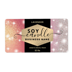 Modernes, elegantes Funkelschrift-Label