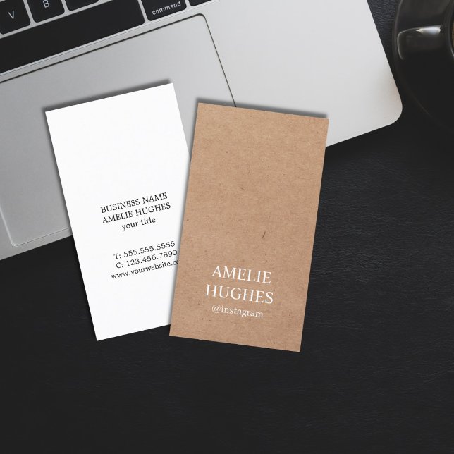 Modernes, elegantes, gedrucktes Kraft Paper Consul Visitenkarte (Von Creator hochgeladen)