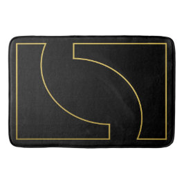 Modernes elegantes geometrisches Imitat Gold Desig Badematte