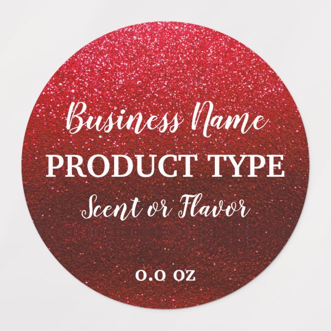 Modernes, elegantes Geschäft mit Black Glitzer-Leb Etiketten (Design 1)
